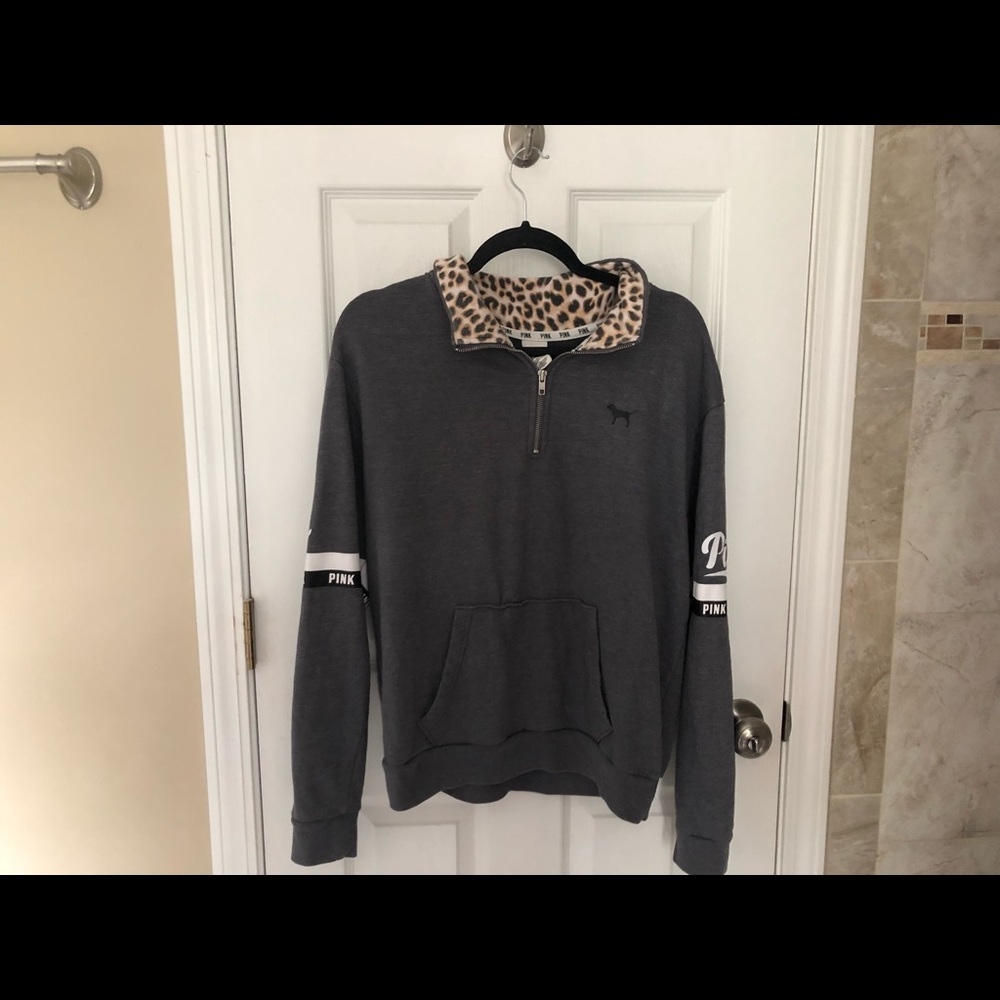 Vs pink quarter zip